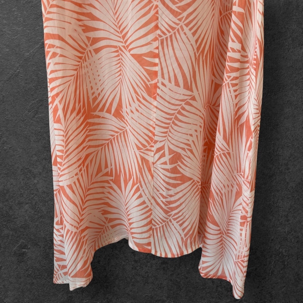 For Love and Lemons Desert Palm Peach Patterned Sheer Midi Skirt Size M - Picture 10 of 12
